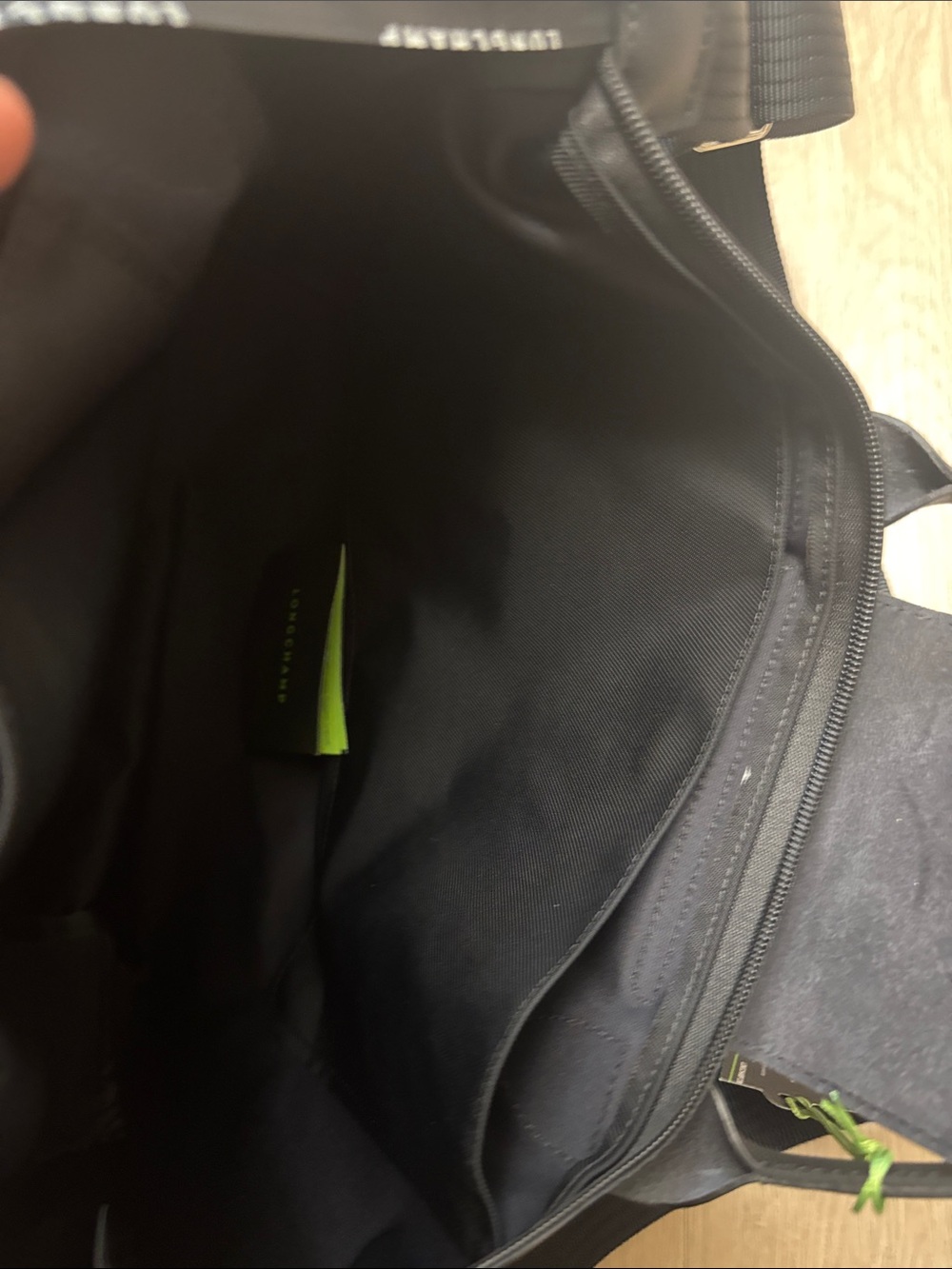 Longchamp new with tag Black Le Pliage Nylon Tote with Shoulder Strap - Picture 9 of 12